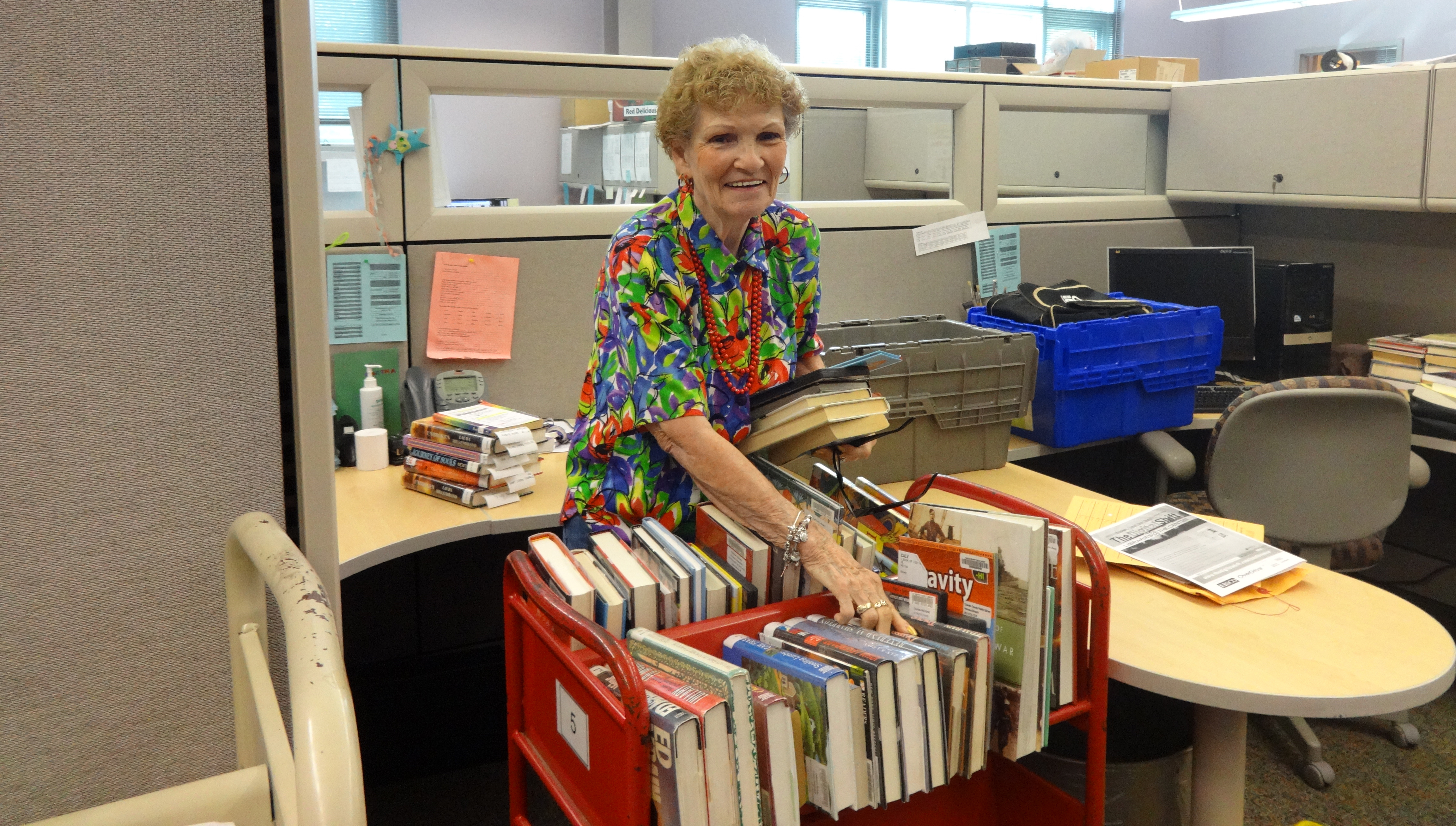 martha Calvert Library volunteer smiling