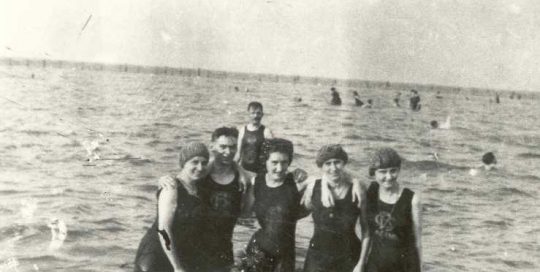 1920-1929 Swimmers in water, Chesapeake Beach, Maryland
