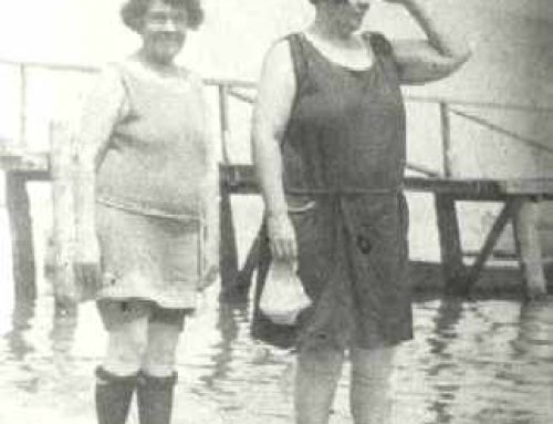 1920-1929 Two women wading in Chesapeake Bay