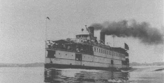 steamboat "Penn" proudly cruises Chesapeake Bay in 1917.