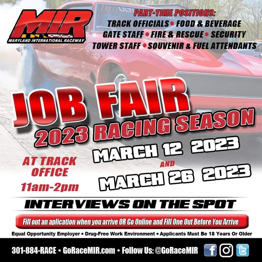 Maryland International Raceway Job Fair Calvert Library
