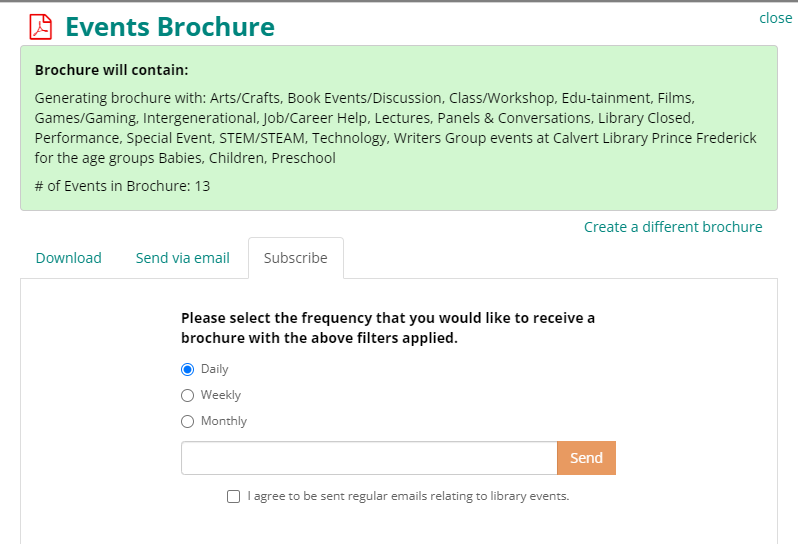 Your Personal Event Calendar – Calvert Library