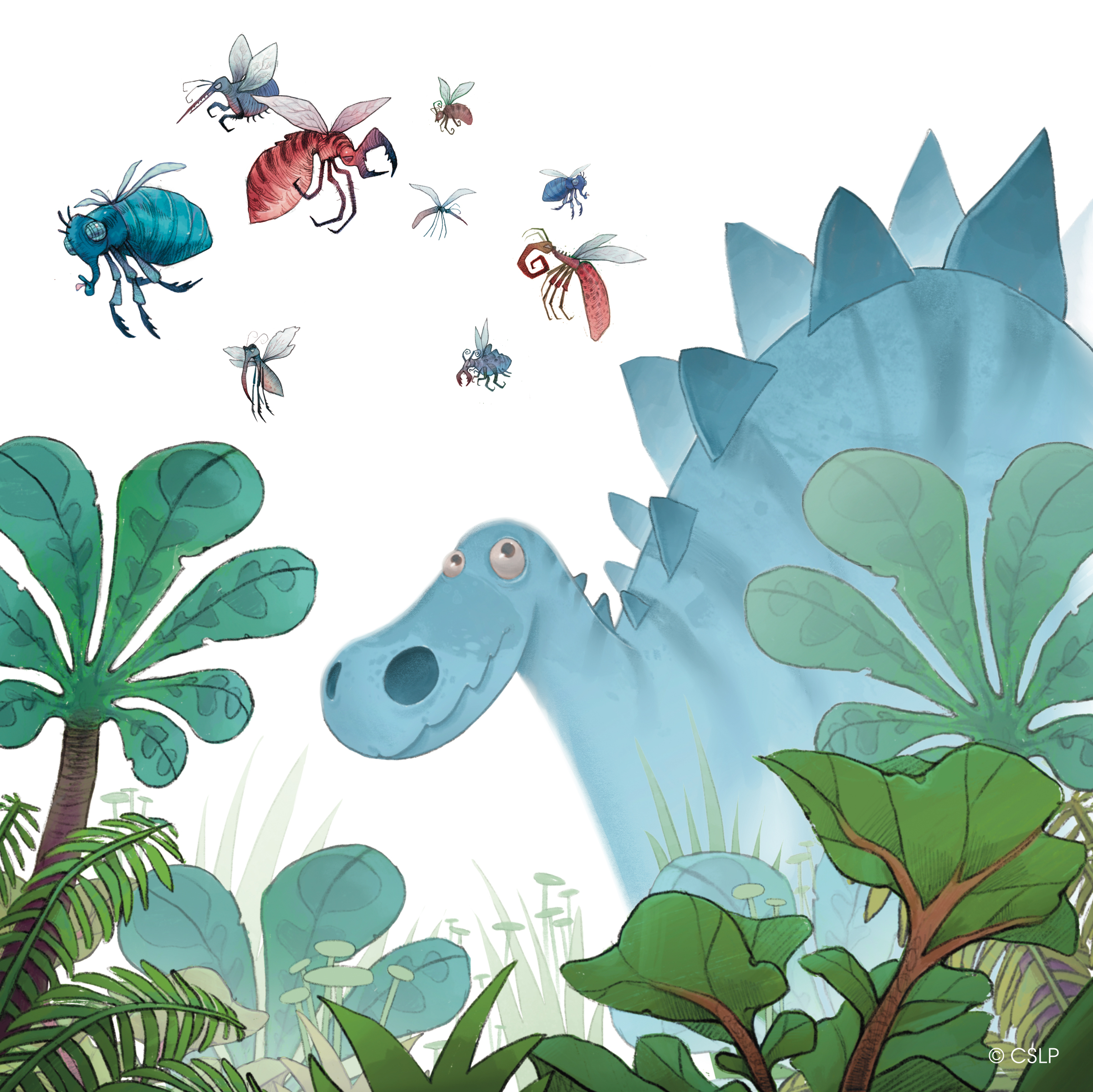 comic jungle scene